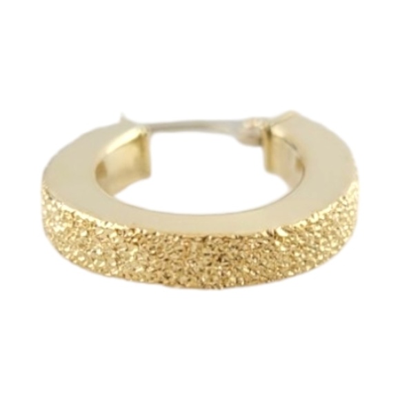 18K Yellow and White Gold Oval Hoop Earrings #16791 - Picture 2 of 10